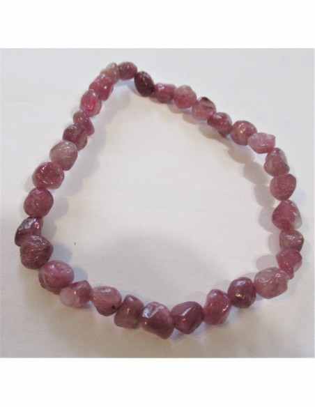 Tourmaline rose,rouge 5mm bracelet