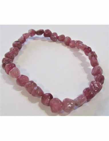 Tourmaline rose,rouge 5mm bracelet