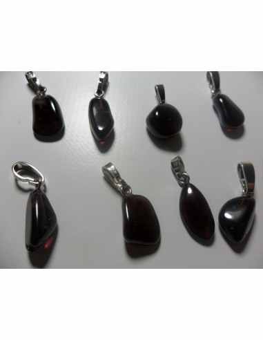 Grenat almandin pendentif argent