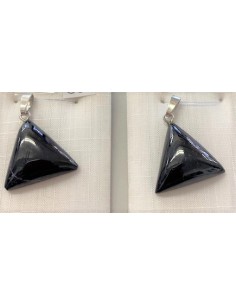 Azurite triangle pendentif 2
