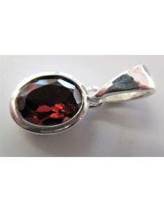 Grenat pendentif argent 2