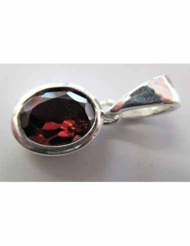 Grenat pendentif argent