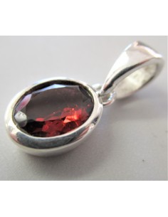 Grenat pendentif argent