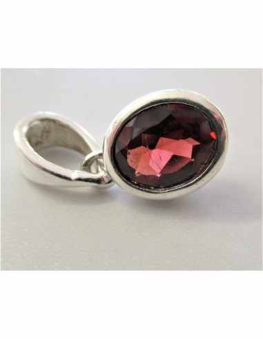 Grenat pendentif argent