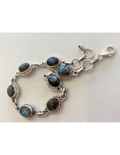 Bracelet labradorite argent