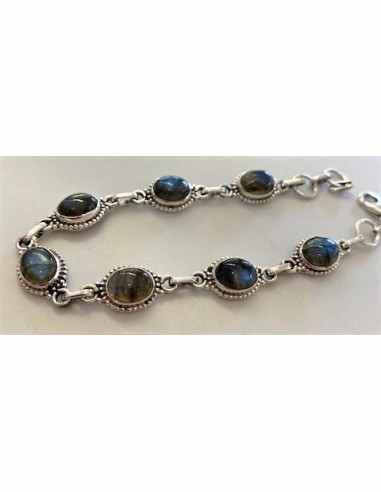 Bracelet labradorite argent