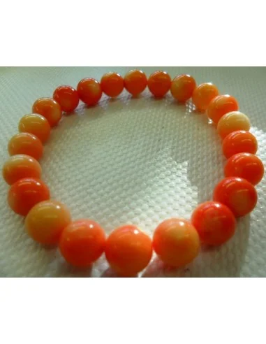 Bracelet en corail orange