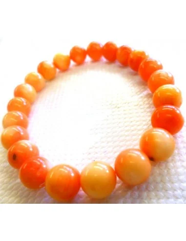 Bracelet en corail orange