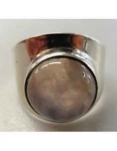 Quartz rose bague argent