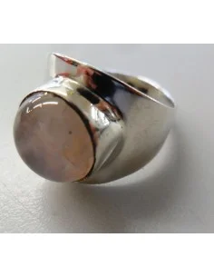 Quartz rose bague argent 2