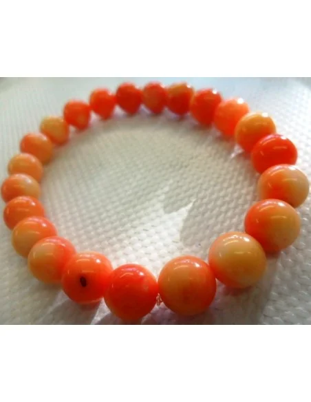 Bracelet en corail orange