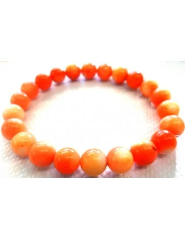 Bracelet en corail orange