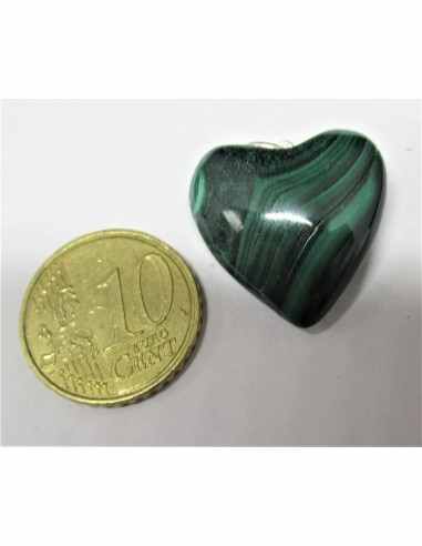 Pendentif coeur Malachite 12 à 20mm