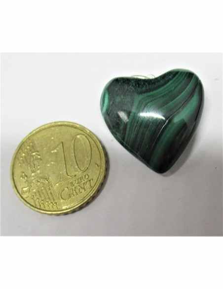 Pendentif coeur Malachite 12 à 20mm Pendentif coeur Malachite 12 à 20mm