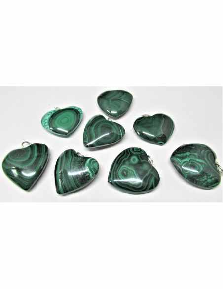Pendentif coeur Malachite 12 à 20mm Pendentif coeur Malachite 12 à 20mm