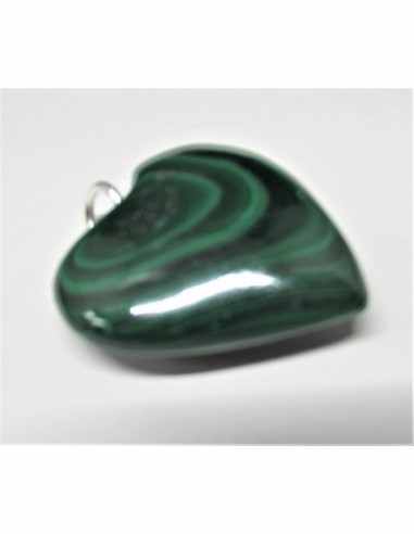 Pendentif coeur Malachite 12 à 20mm
