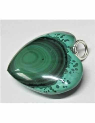 Pendentif coeur Malachite 12 à 20mm