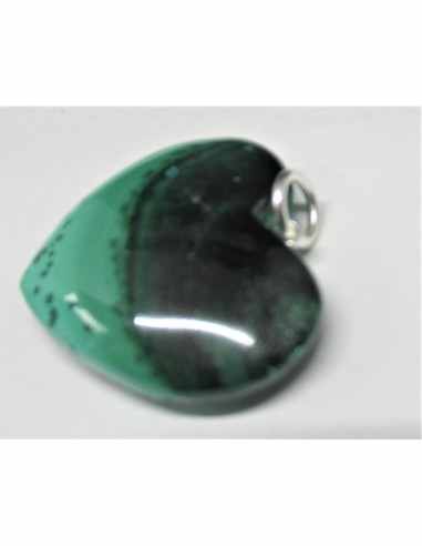 Pendentif coeur Malachite 12 à 20mm