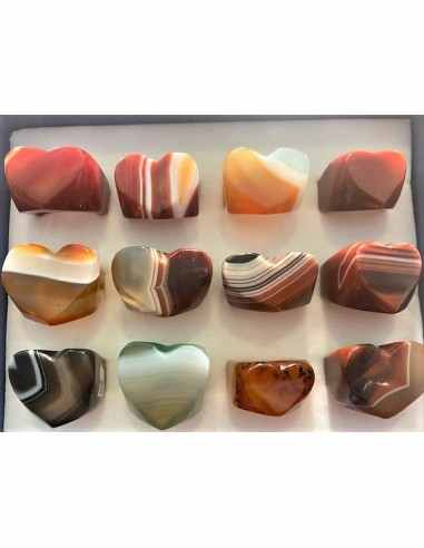 Bague coeur agates