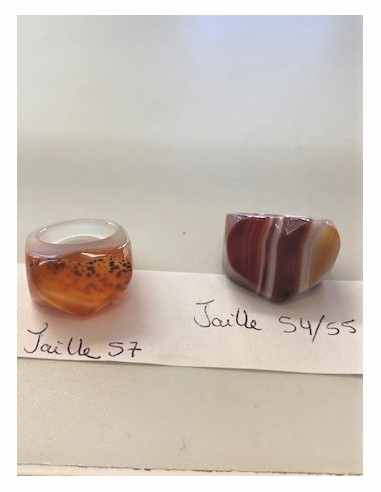 Bague coeur agates