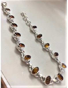 Bracelet ambres montees en argent 2