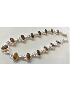 Bracelet ambres montees en argent