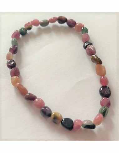 Bracelet tourmalines couleurs