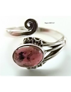 Bague reglable pierres montees en argent