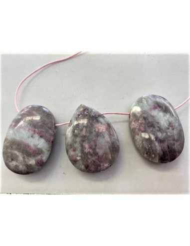 Pendentif Lepidolite avec tourmaline rose