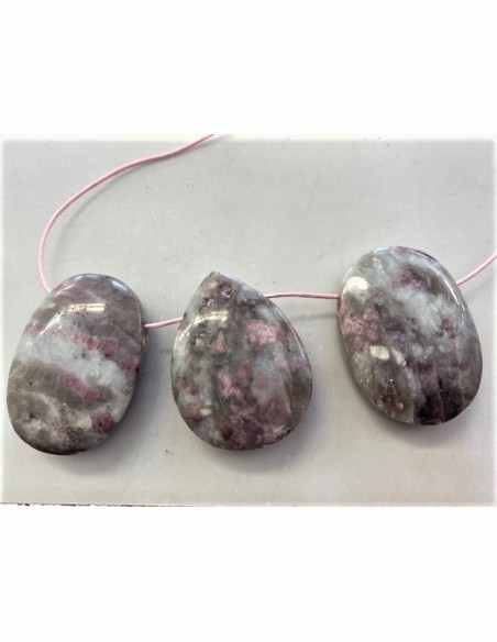 Pendentif Lepidolite avec tourmaline rose
