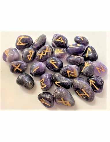 Runes divinatoires pierres grave or