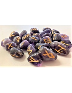 Runes divinatoires pierres grave or