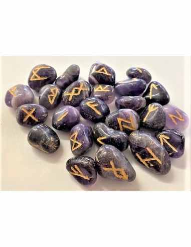 Runes divinatoires pierres grave or