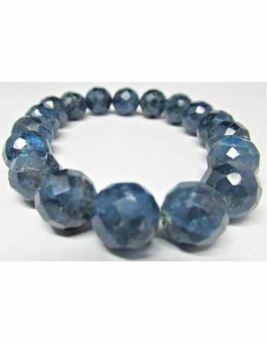 Apatite bleue 10MM facettees bracelet