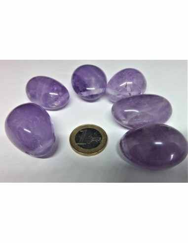 Yoni Oeuf amethyste perce 35 a 38mm