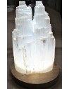 Selenite tantrique cathedrale lampe