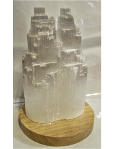 Selenite tantrique cathedrale lampe 2