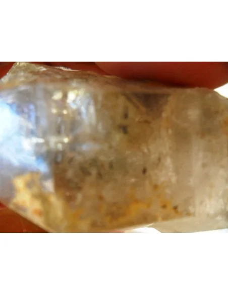 Quartz sceptre bipointé avec goutte d'eau Quartz sceptre bipointé avec goutte d'eau