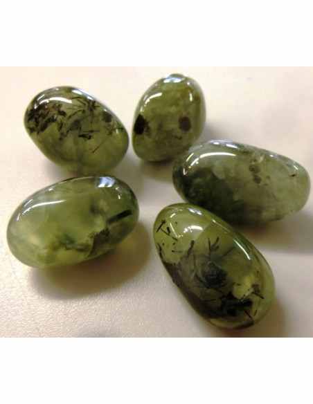 Phrénite polis percé pendentif Phrénite polis percé pendentif