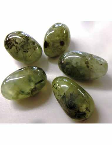 Phrénite polis percé pendentif