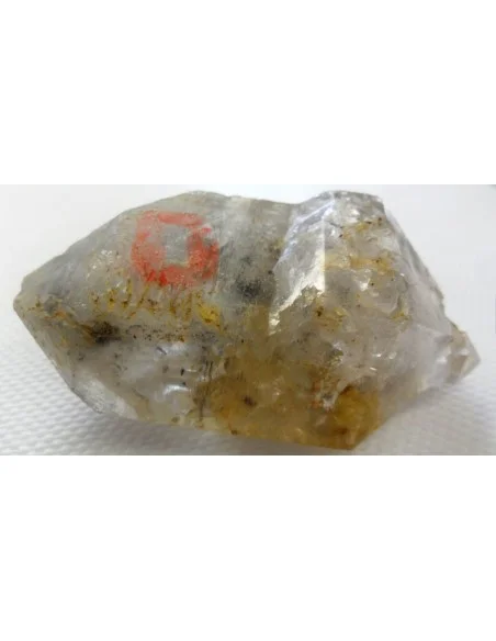 Quartz sceptre bipointé avec goutte d'eau Quartz sceptre bipointé avec goutte d'eau