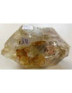 Quartz sceptre bipointé avec goutte d'eau