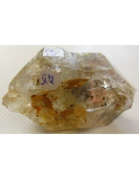 Quartz sceptre bipointé avec goutte d'eau Quartz sceptre bipointé avec goutte d'eau