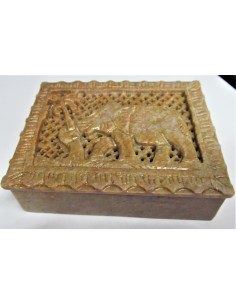 Boite steatite Elephant