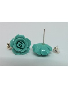 Boucles d'oreilles turquoise argent 2