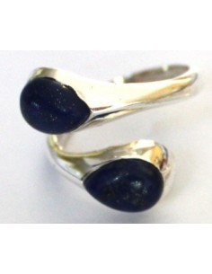 Bague pierre monté en argent reglable