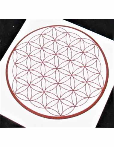 Fleur de vie chakra de la gorge autocollant