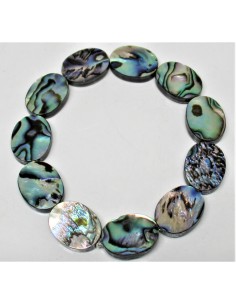 Nacre bleue ovale opalisee bracelet 2