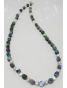 Collier Nacre opalisee bleue perles