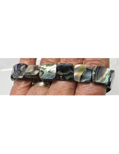 Nacre bleue ovale opalisee bracelet 2